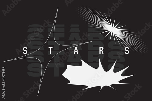 Universal Basic Vector Star Shapes Set