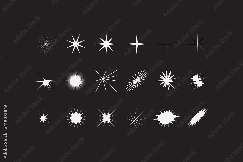 Universal Basic Vector Star Shapes Set Universal Basic Vector Star Shapes Set