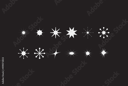 Universal Basic Vector Star Shapes Set