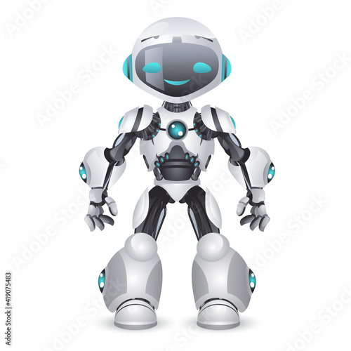 Artificial intelligence robot technology mechanical future scifi science fiction design 3d vector illustration