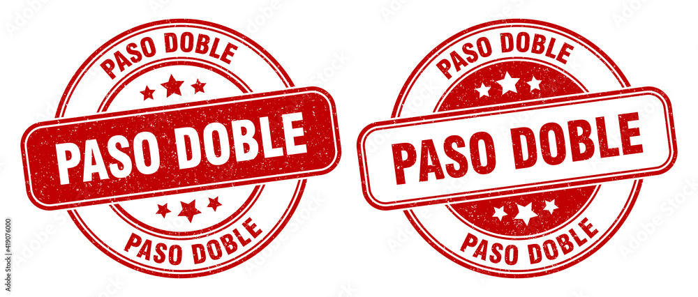 paso doble stamp. paso doble label. round grunge sign paso doble stamp. paso doble label. round grunge sign