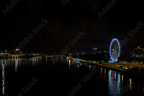 Brisbane River at Night from the Victorian Bridge