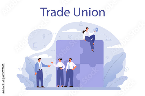 Trade union concept. Employees care idea. Employees wellbeing