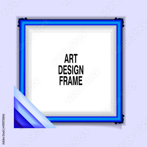 vector photo frame mockup design template illustration