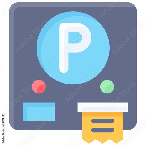 Parking Pass icon, Parking lot related vector