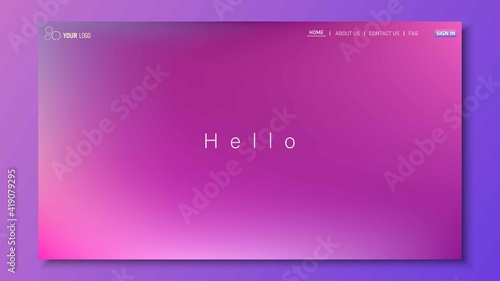 Minimalist landing page background. Website UI design background. Eps 10 vector