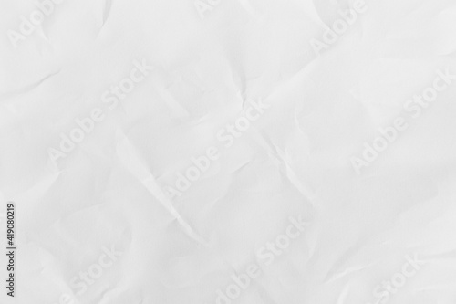 Recycled crumpled white paper texture or paper background for design with copy space for text or image