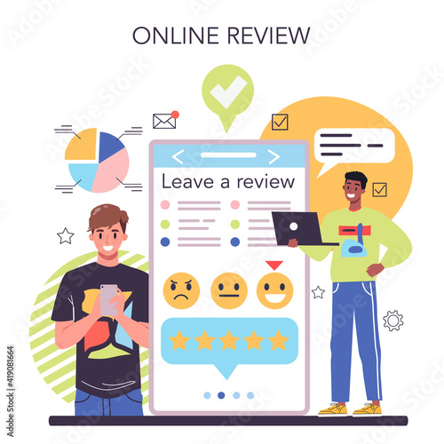 Company reputation online service or platform. Building relationship