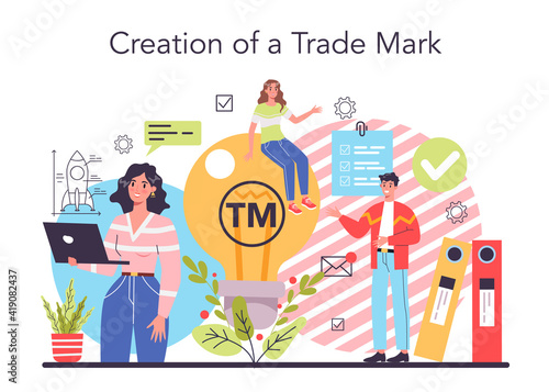 New company, trade mark registration. Business start up form
