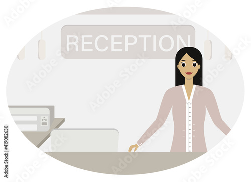 Woman specialist at the reception