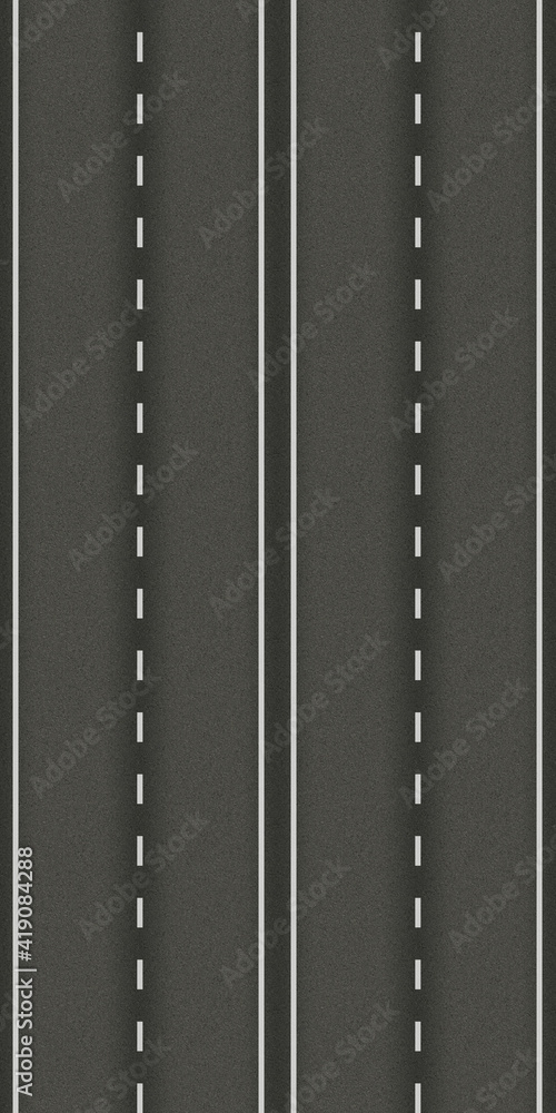 Fototapeta premium seamless texture road highway asphalt white markings.