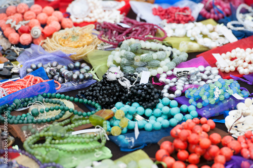 Costume jewelery for sale at the flea market