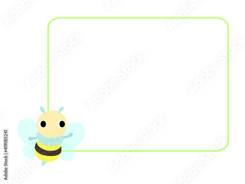 ハチのアイコン　四角フレーム付