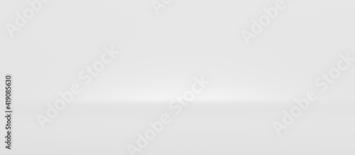 Blur white abstract wide background and light backdrop room with empty blank gradient wallpaper blur design. 3D rendering.