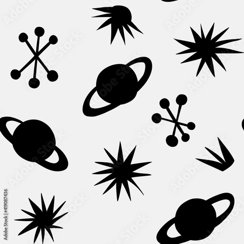 Vector Boho textured silhouettte monochrome drawing