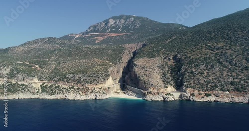 kaputaj beach in Turkey Antalya. the most famous touristic place photo