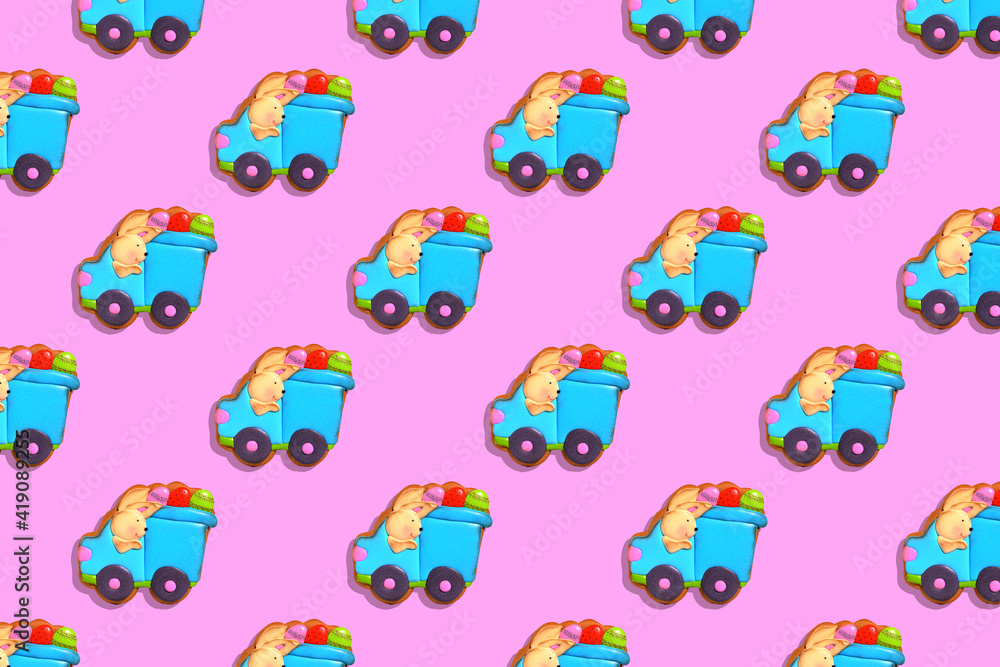 . Seamless pattern for the holiday of Easter. Blank for printing wrapping paper . Seamless pattern for the holiday of Easter. Blank for printing wrapping paper
