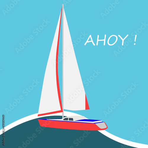 Foto Sail boat card