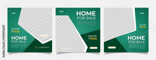 Real estate instagram social media post web banner