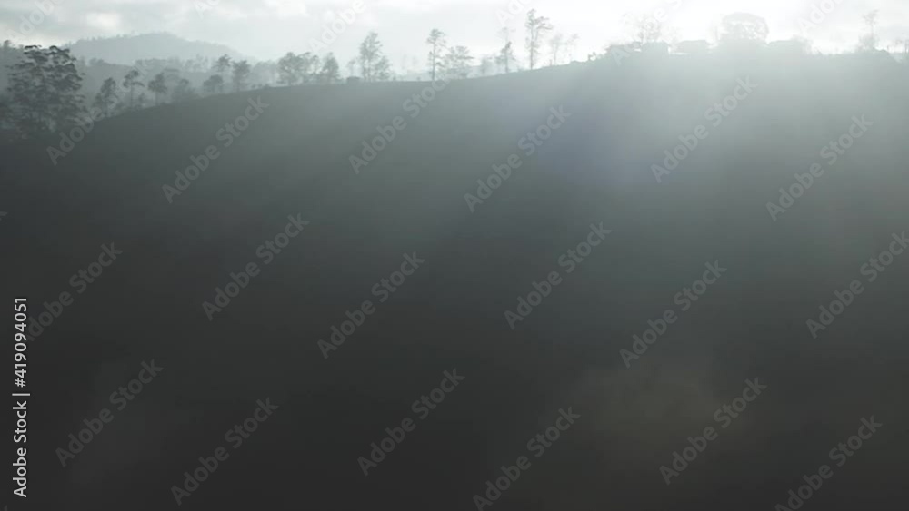 Aerial view of the mountains of Sri Lanka near the town of Ella during sunrise Aerial view of the mountains of Sri Lanka near the town of Ella during sunrise