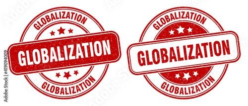 globalization stamp. globalization label. round grunge sign
