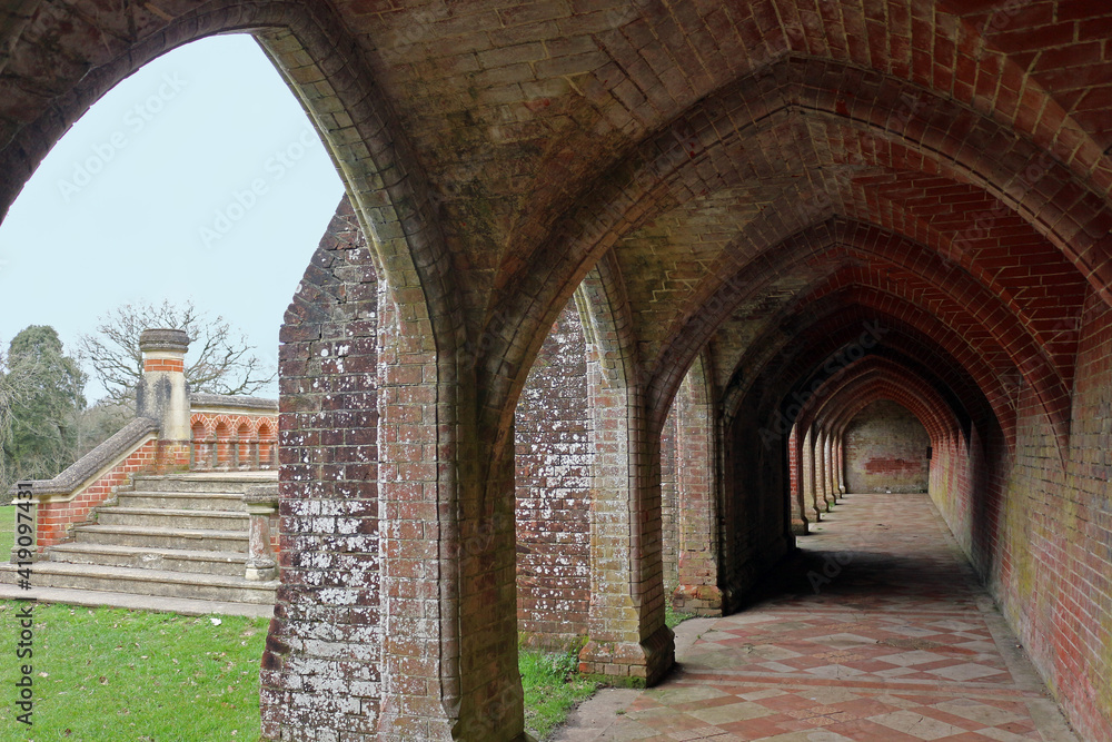 Arches under the Terrace at Staunton Country Park, Hampshire, England
