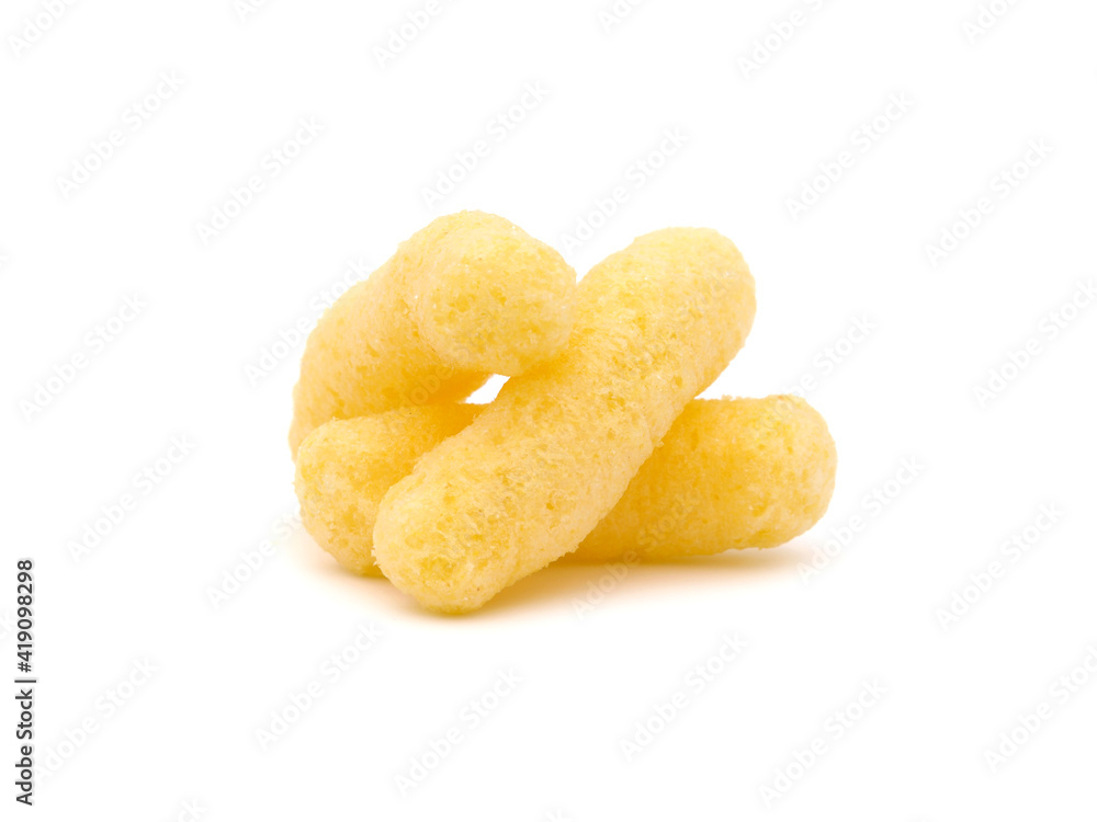 Puffed corn snacks isolated on white
Puffed corn snacks isolated on white