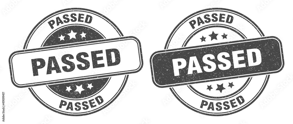 passed stamp. passed label. round grunge sign passed stamp. passed label. round grunge sign