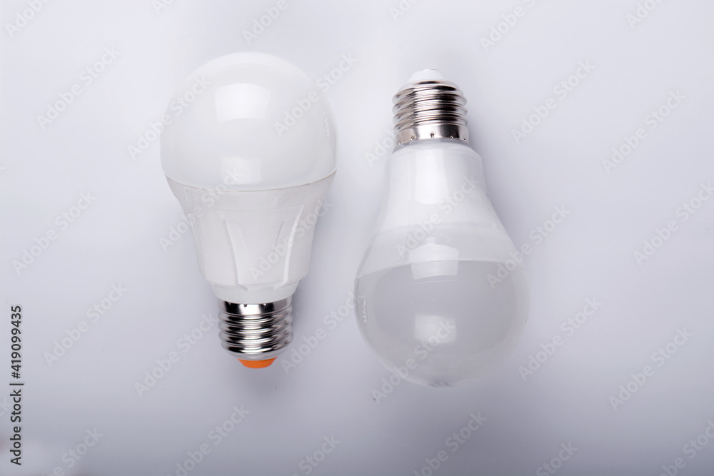 LED bulbs close-up. LED bulbs on a wooden background. Saving energy LED bulbs close-up. LED bulbs on a wooden background. Saving energy