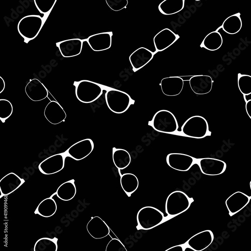 Vector Seamless Pattern Background or Wallpaper, Glasses Themed