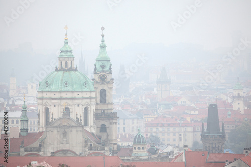 Saint Nicholas Church in Mala Strana in Prague, Czech Republic.