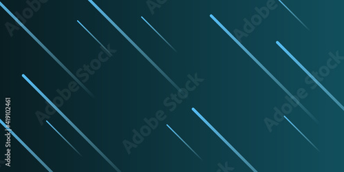Vector blue meteor background. Abstract neon glowing shapes. Digital graphic for brochure, website, flyer, print, poster, other design. 