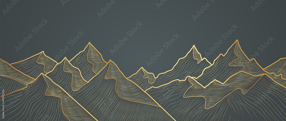 Fototapeta grafitowa antracytowa linie góry