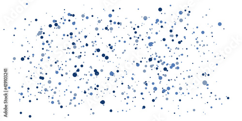 Modern simple blue dot pattern background on white background. Halftone dot circle background with blue black and grey gray colors.