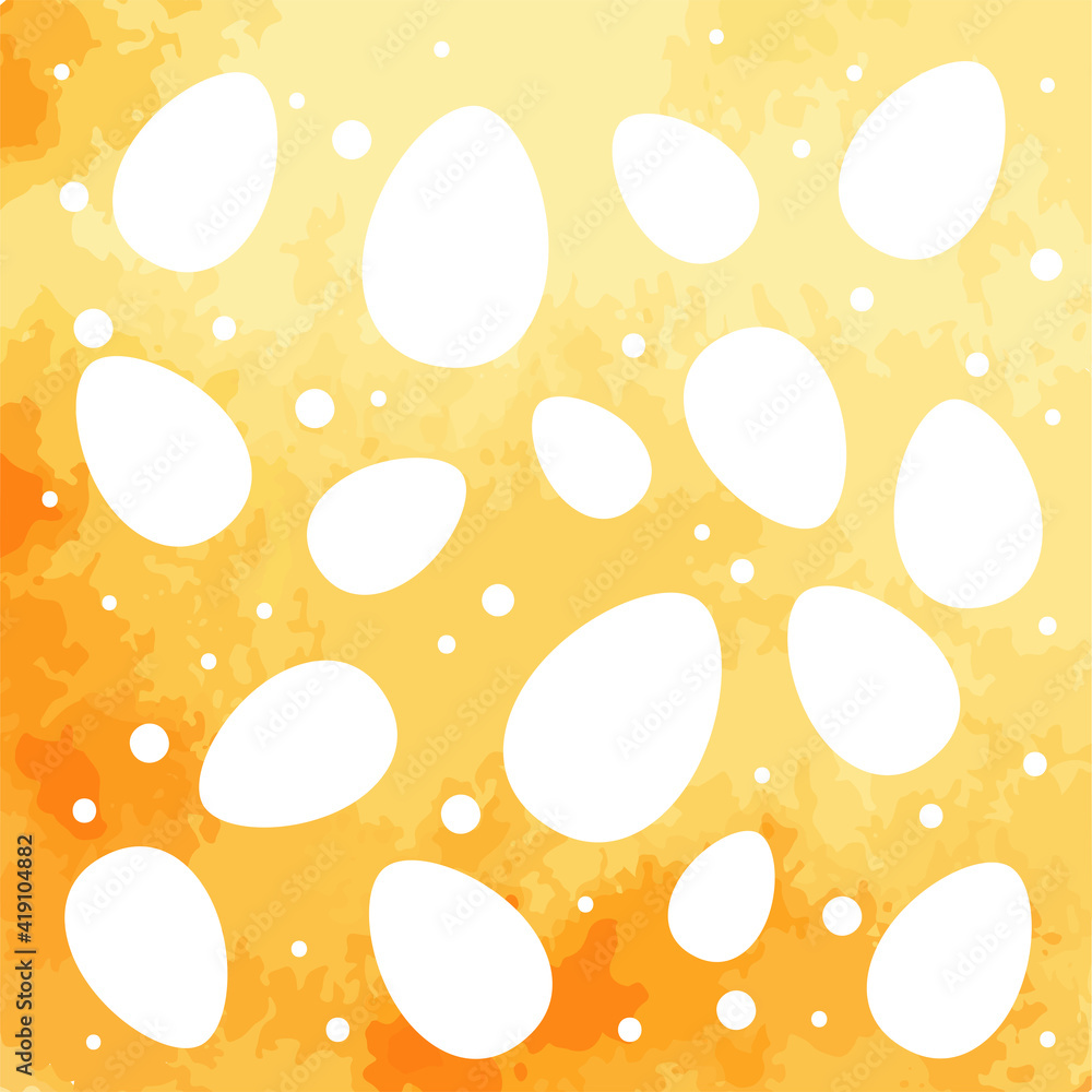 Easter eggs on yellow background. Spring holiday card. Vector illustration. Perfect for greeting card, invitation, postcard, print. Easter eggs on yellow background. Spring holiday card. Vector illustration. Perfect for greeting card, invitation, postcard, print.