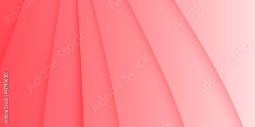 Modern red white gradient wave abstract background. Red white simple abstract background with overlap layers. Vector abstract background - modern concept of red paper art style, banner. 