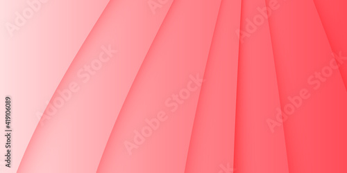 Modern red white gradient wave abstract background. Red white simple abstract background with overlap layers. Vector abstract background - modern concept of red paper art style, banner. 