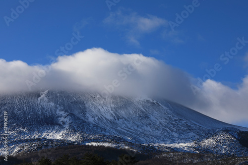 clouds over the mountains