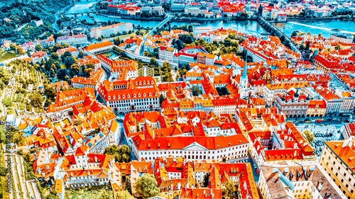Area Lesser Town of Prague, near the church Saint Vitus, roofs of Mala Strana. Czech Republic. © BRIAN_KINNEY