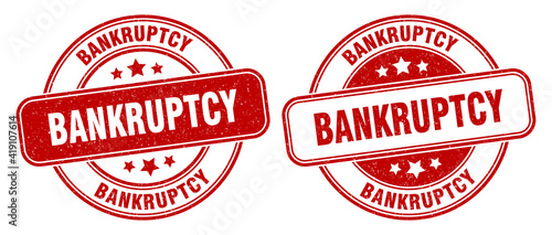 bankruptcy stamp. bankruptcy label. round grunge sign