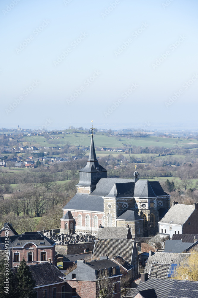 Belgique Wallonie Wallonie Clermont village eglise paysage religion immobilier tourisme