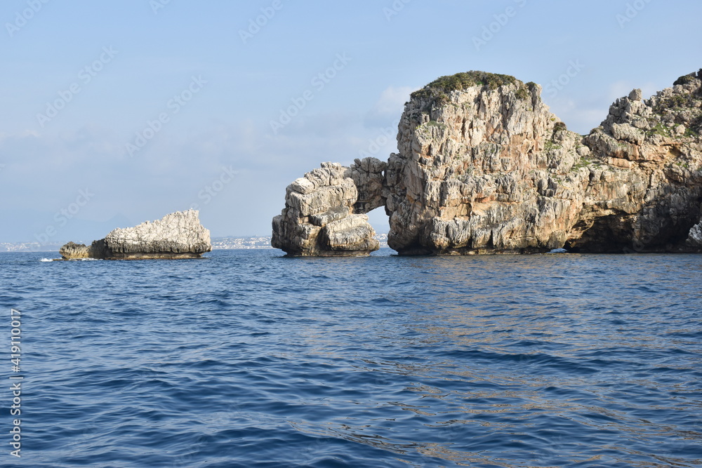 Scogliera di Castellammare del Golfo comune di Trapani, Sicilia, denominata