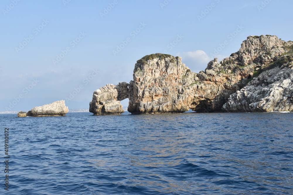 Scogliera di Castellammare del Golfo comune di Trapani, Sicilia, denominata