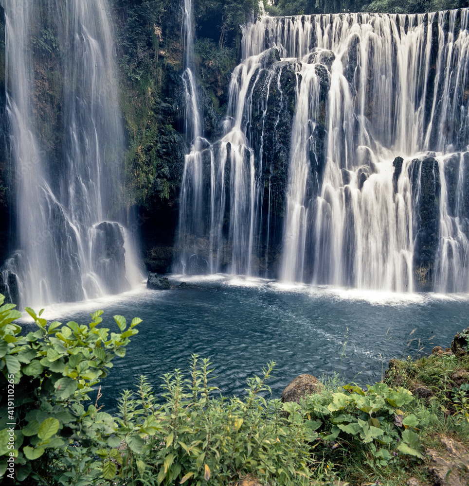 Plitvice waterfall Croatia. Plitvice Lakes National Park Nacionalni park Plitvička jezera