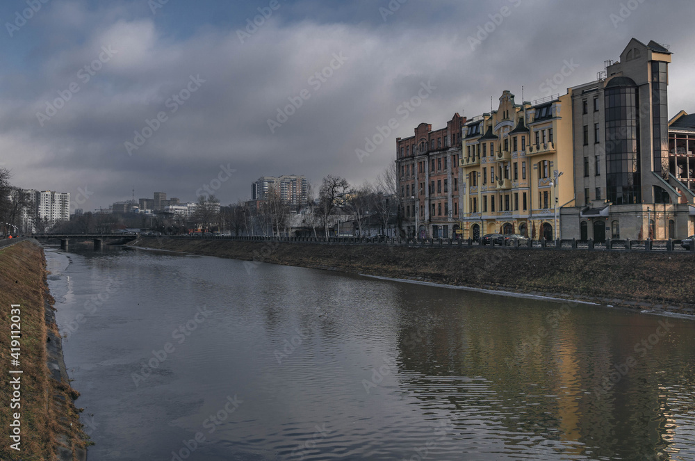 Kharkiv city on the Lopan river. Ukraine