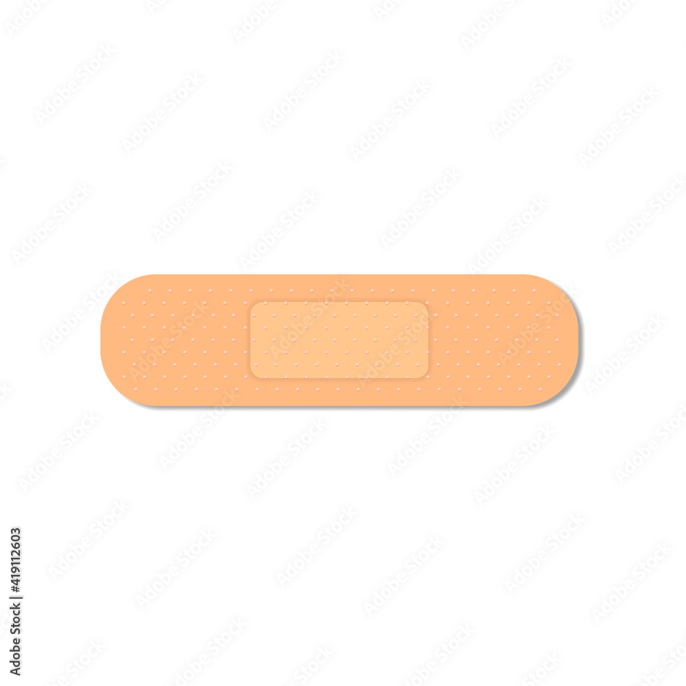 Plaster band realistic isolated on white background. Plaster band realistic isolated on white background.