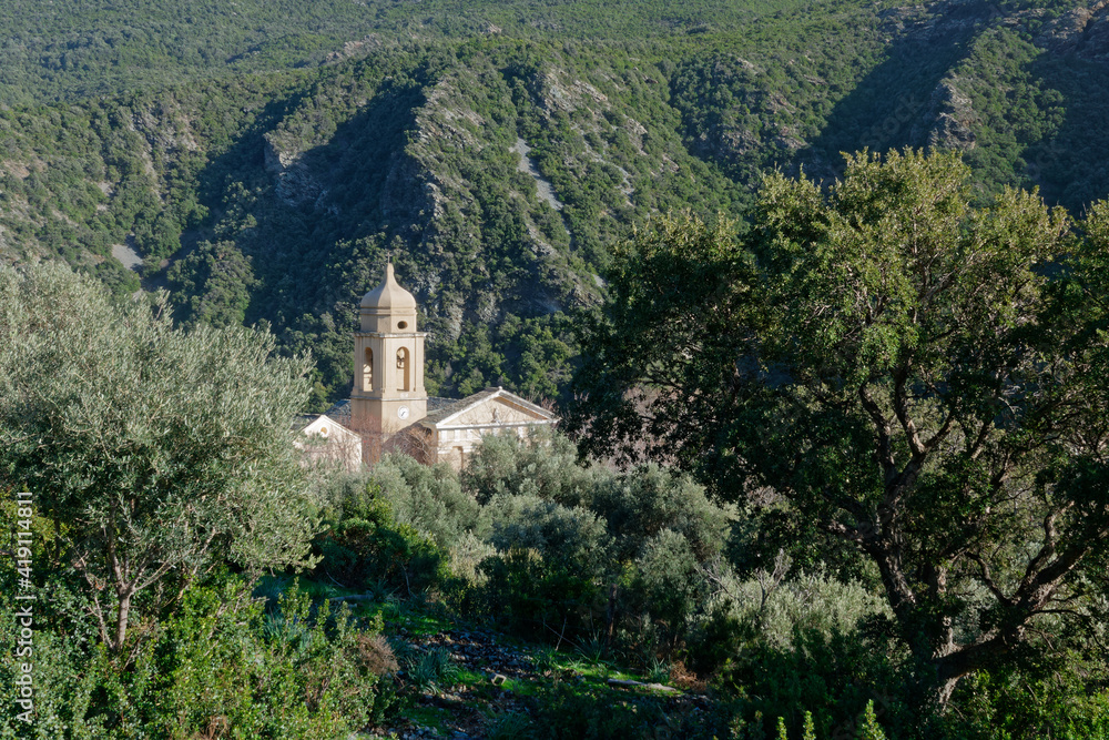 Church of Olmeta in Cap Corse in Corsica, France