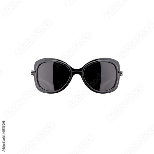 Elegant trendy sunglasses isolated on white
