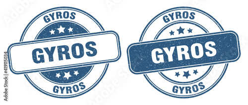 gyros stamp. gyros label. round grunge sign
