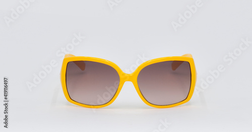 Trendy sunglasses isolated on white background, studio shoot.